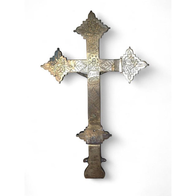 17th Century Italian Processional Cross in Bronze For Sale - Image 9 of 16