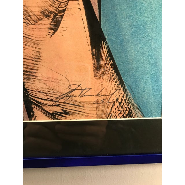 Abstract Expressionism Mid-Century 1965 Watercolor and Ink Painting Signed by the Artist and Dated For Sale - Image 3 of 7