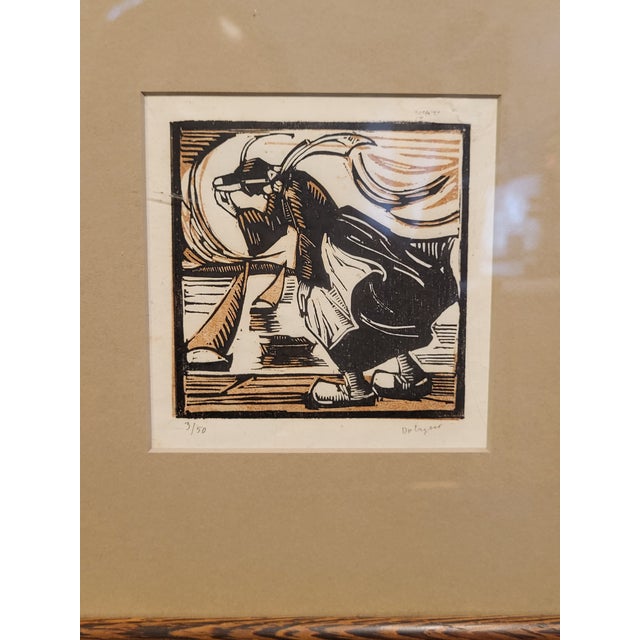 1970s 1970s Artist Signed Framed Art Limited Edition 3/50 For Sale - Image 5 of 11