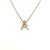 Metal Diamond Letter "A" Pendant Necklace 18" 14k Gold 0.12 TCW Certified For Sale - Image 7 of 12