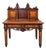Antique French Burr Walnut & Mahogany Carved Wood Writing Desk For Sale