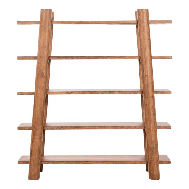Acacia a-Frame Bookcase For Sale