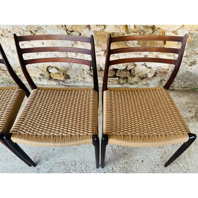 First Edition Rosewood Model 78 Dining Chairs by Niels Møller, 1962-1970, Set of 6 For Sale - Image 4 of 18