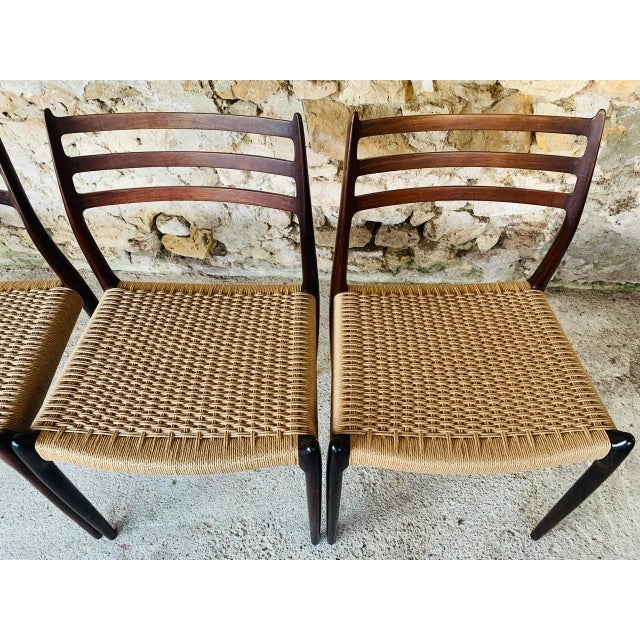 Rosewood First Edition Model 78 Dining Chairs from Niels Møller, 1960s, Set of 6 For Sale - Image 4 of 18