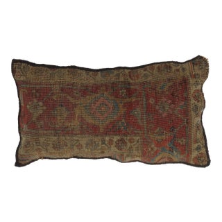 Persian Antique Rug Fragment Pillow - 1'2" X 2' For Sale