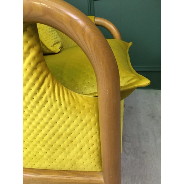 Vintage Yellow Armchair from Cinitique For Sale - Image 11 of 16