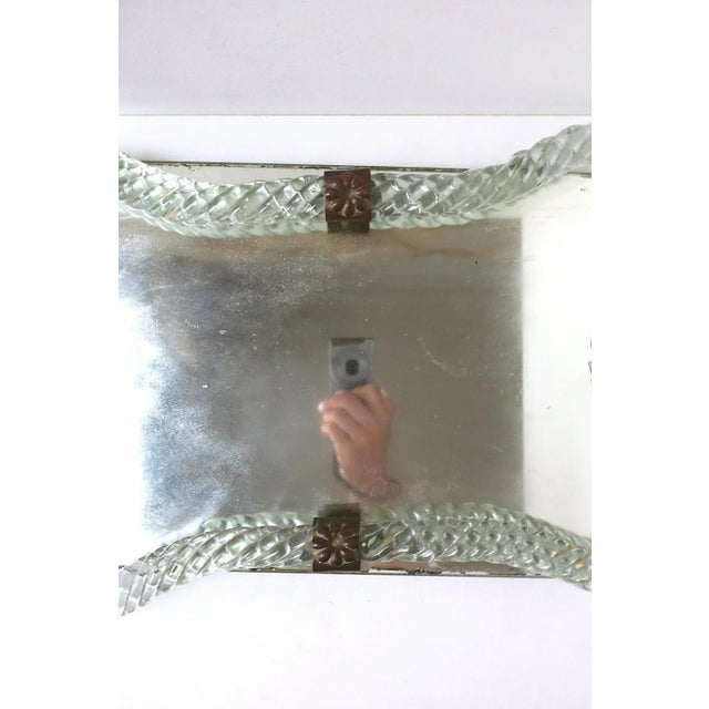 Italian Murano Art Glass Vanity Mirror Tray Venini Attrib. For Sale - Image 11 of 13
