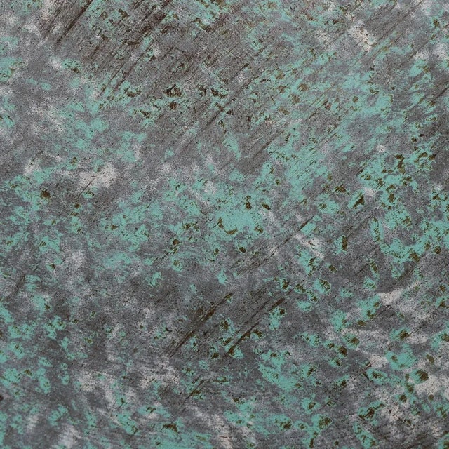 Metal Orian Bird Bath - Antique Dark Green For Sale - Image 7 of 9