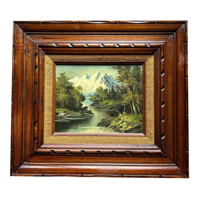 Mid Century Landscape Oil Painting of the Sierra Nevada Mountains For Sale