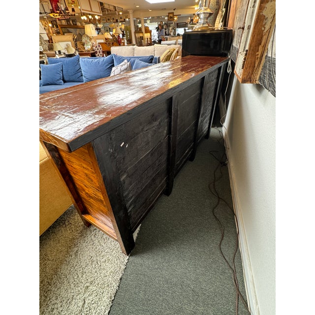 Red Antique Mongolian Sideboard, Late 19th Century For Sale - Image 8 of 12