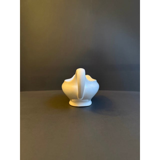 1960s Mid-Century Modern Crooksville China Company White Gravy Boat For Sale - Image 4 of 6