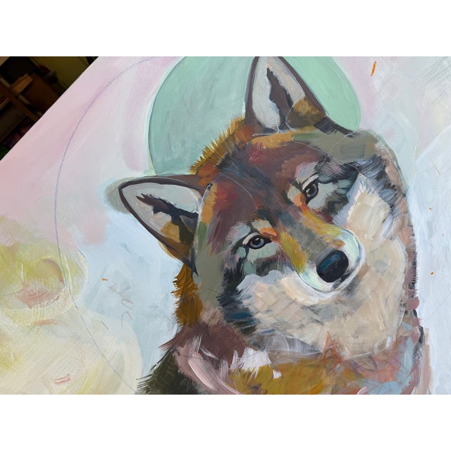 "Sentient Being 2" Wolf by LWren Walraven For Sale - Image 10 of 11