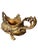 Art Nouveau Antique Art Nouveau Brass Jardinière Cachepot With Floral Relief & Pierced Handles, C. 1900–1920 For Sale - Image 3 of 8