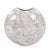 Modern Round Gray Marbled Iron Disc Vase- Large For Sale - Image 3 of 10