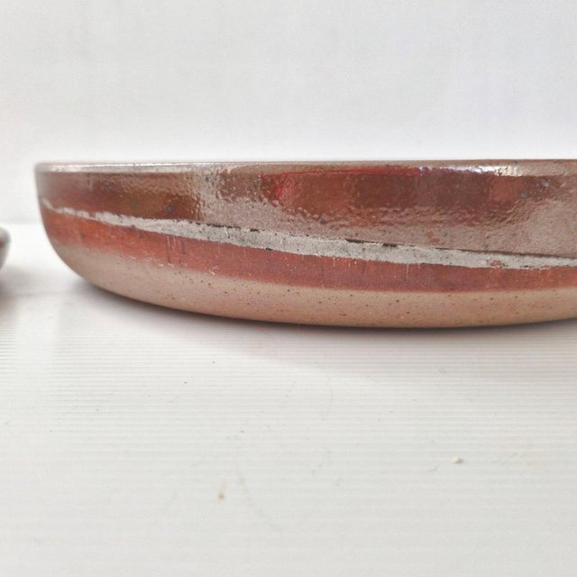 Vintage Pyrite Stoneware Serving Platter from La Borne, 1970s, Set of 2 For Sale - Image 6 of 15
