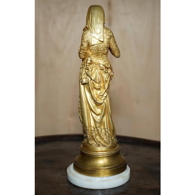 Albert Ernest Carrier-Belleuse, Reading Lady, 19th Century, Gilt Bronze For Sale - Image 13 of 18