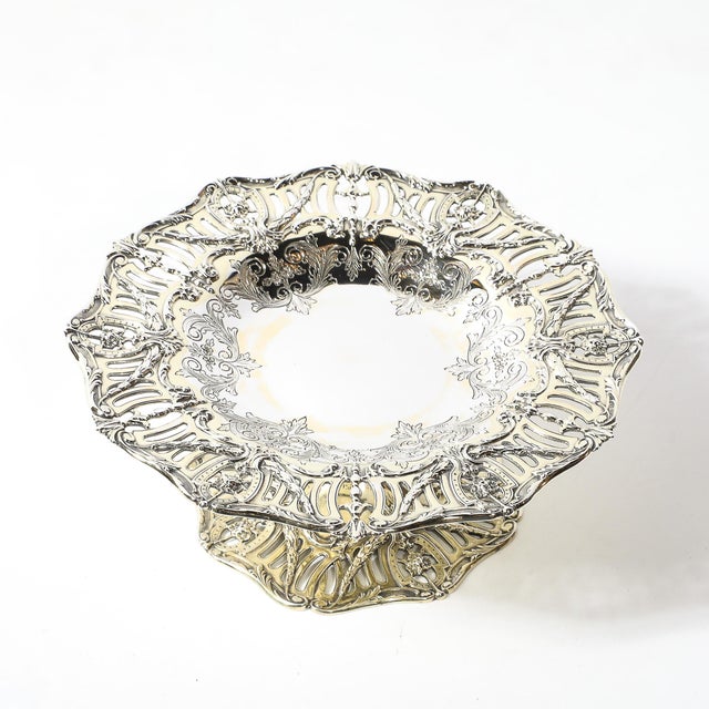 Silver 1900s Aesthetic Movement Sterling Silver & Gold Washed Taza Signed Hardy & Hayes Co. For Sale - Image 8 of 18