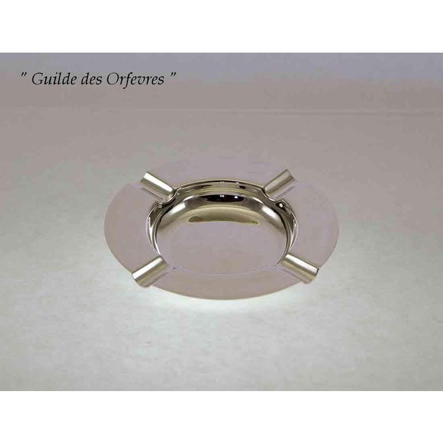Mid-Century Modern 1970’s Vintage/New Silverplate Ashtray, Round For Sale - Image 3 of 5