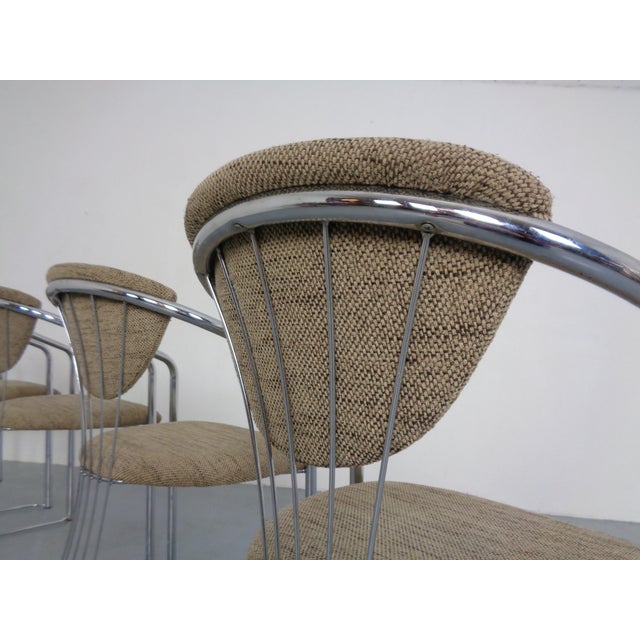 Italian Chrome-Plated Dining Chairs, 1980s, Set of 4 For Sale - Image 17 of 18