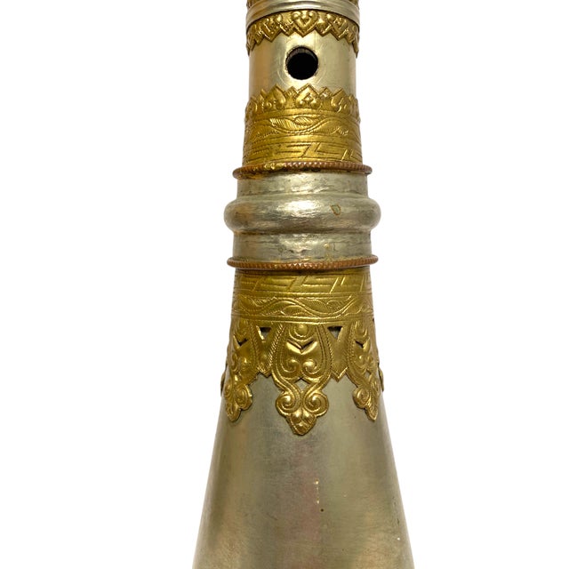Antique Tibetan Gyaling Instrument 22.5" Rgya Gling Buddhist Ceremonial Decor For Sale - Image 4 of 17
