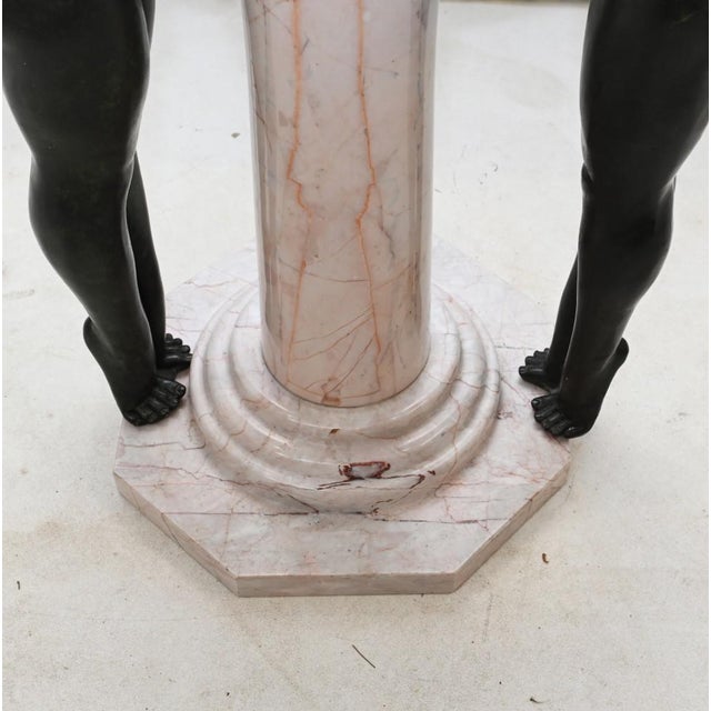 Art Deco Water Font Bird Fountain in Marble and Bronze, 1930s For Sale - Image 6 of 13