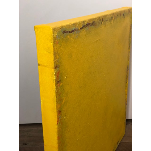 Vintage MidCentury Yellow Abstract Painting Chairish