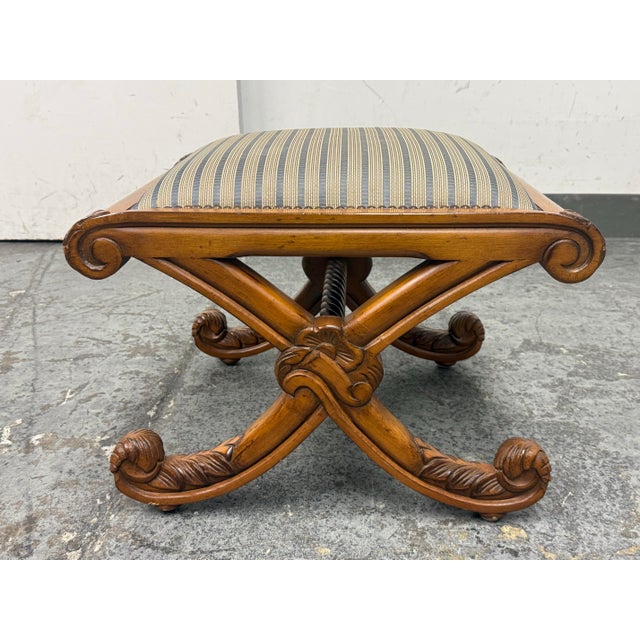 Design Plus Gallery presents a Regency Style Stool from Schumacher Furnishings. The stool is a look into the past when...