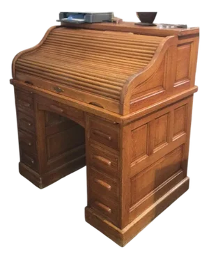 1940s Derby Furniture Roll Top Desk Boston Massachusetts