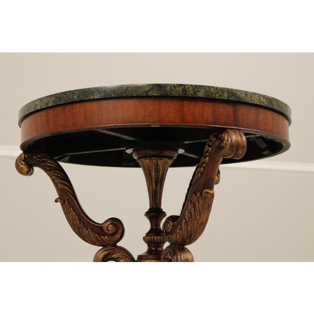 Maitland Smith Round Marble Top Louis XV Center Table For Sale - Image 9 of 12