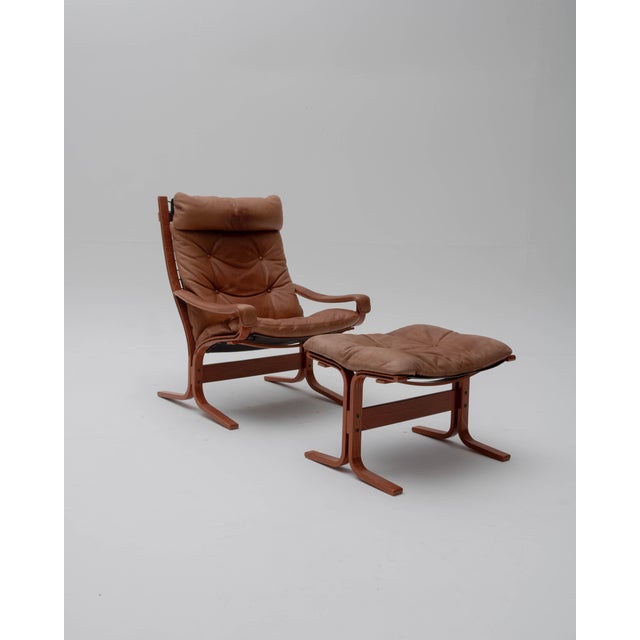 Siesta Chairs and Ottoman by Ingmar Relling for Westnofa, 1960s, Set of 3 For Sale - Image 4 of 14