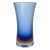 Venini Murano Signed Sommerso Blue Inciso Carved Technique Vintage Italian Art Glass Flower Vase For Sale