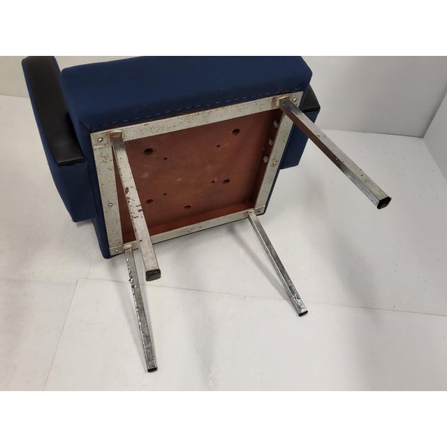 Metal President Chairs by Jacques Adnet, 1950s, Set of 2 For Sale - Image 7 of 13