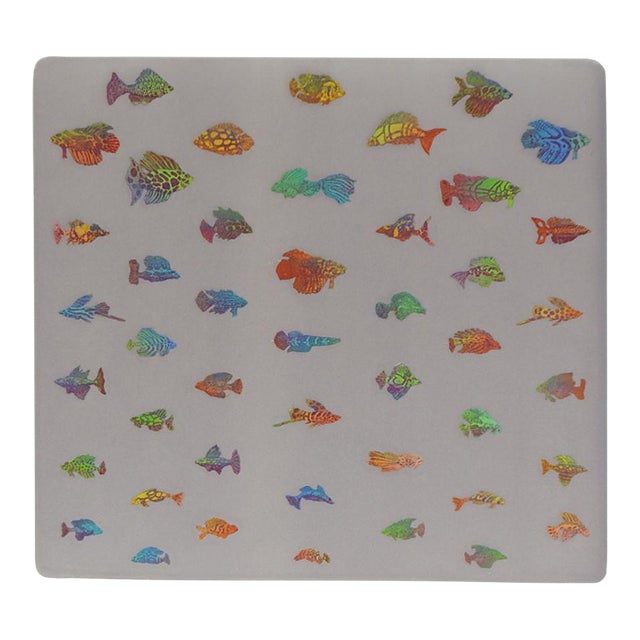 1983 Walter Crump Colorful Exotic Fish Etching For Sale