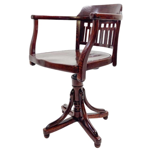 Bentwood Office Chair attributed to Otto Wagner for Thonet, 1930s For Sale