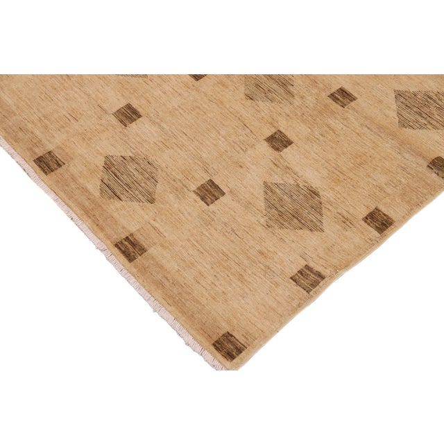 Bohemian Gabbeh Tan/Brown Wool Rug - 8'11'' X 11'6'' For Sale - Image 4 of 10