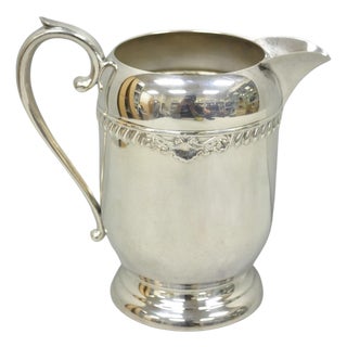 Vintage Sheridan Victorian Style Silver Plated Lemonade Beverage Water Pitcher For Sale