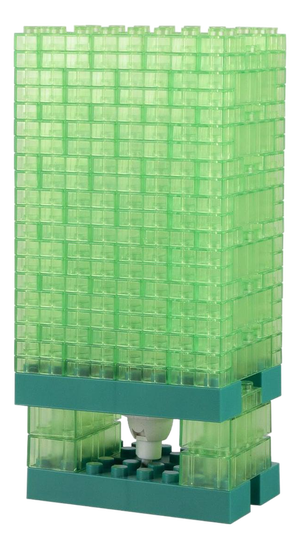 Scandinavian Table Lamp in Green Plastic