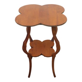 Late 1800s Victorian Carved Side End Table For Sale