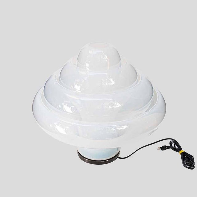 Metal Glass Lotus LT305 Lamp from AV Mazzega, 1970s For Sale - Image 7 of 10