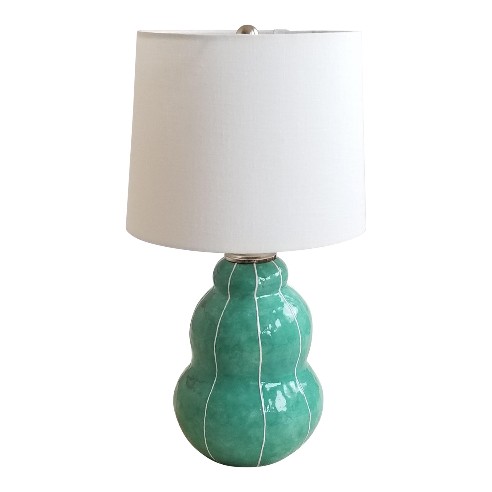 Turquoise Green Ceramic Table Lamp Chairish