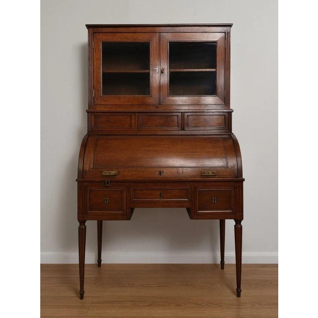 Louis XVI Cylinder Desk with Bookcase, 1760 For Sale - Image 3 of 6