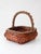 Vintage Woven Willow Basket With Wrapped Arched Handle For Sale - Image 4 of 14