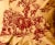 Toile De Jouy Throw Pillow Cover, Automne Pattern, Red and Gold, 20-Inch Square For Sale - Image 9 of 11