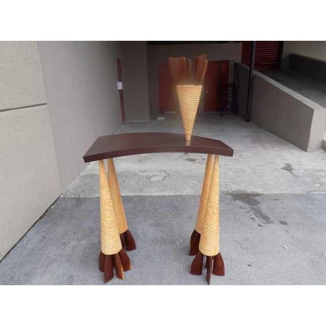 Wood 1986 Postmodern Wendell Castle Studio Console Table For Sale - Image 7 of 13