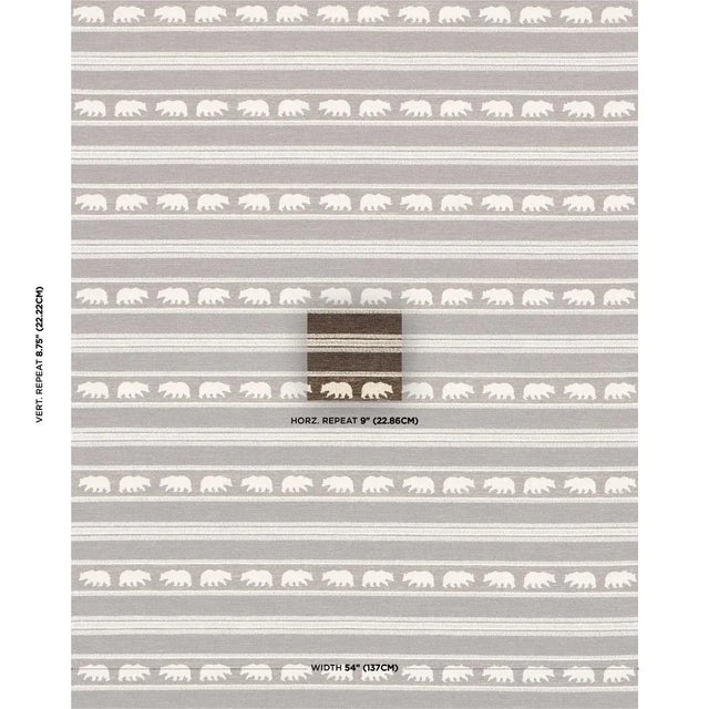 This simple blanketlike woven stripe is animated by silhouettes of roaming bears. With its soft hand and substantial...