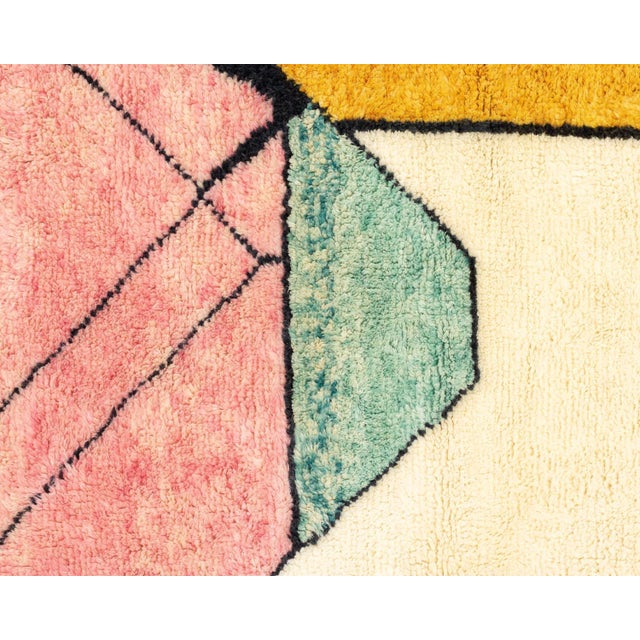 Hand-Knotted Wool Rug by Azele Studio For Sale - Image 6 of 11