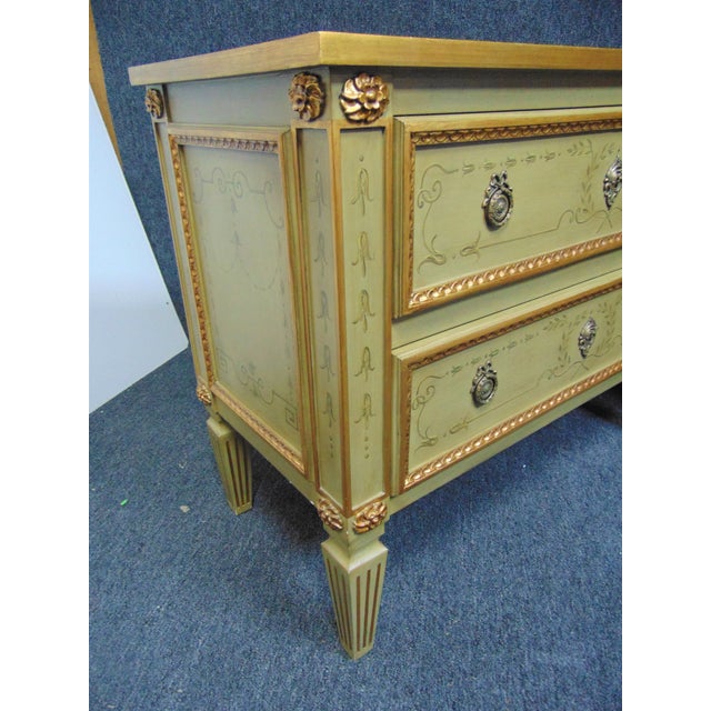 Louis XVI Style Faux Marble Paint Decorated Commodes - a Pair For Sale - Image 9 of 10