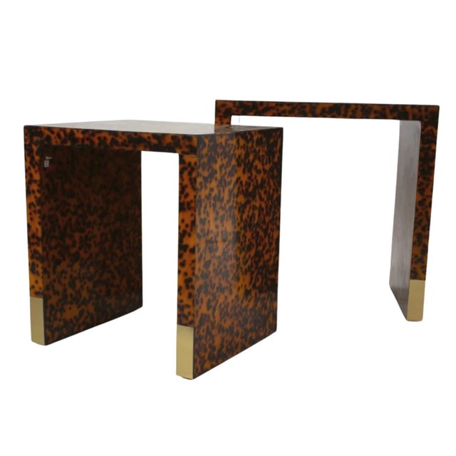 Modern Tortoise Nesting Side Tables - Set of 2 For Sale In Washington DC - Image 6 of 7