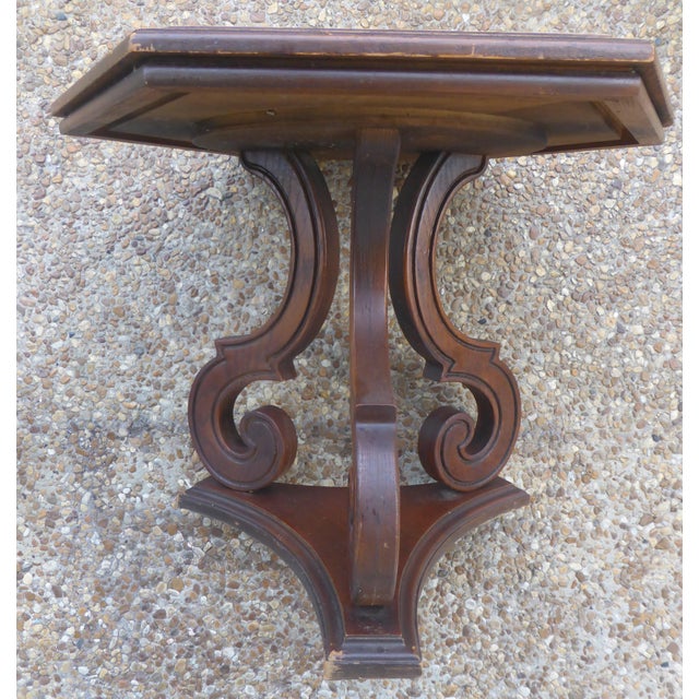 Art Deco Vintage Octagonal End Table Carved Wood With Glass Top For Sale - Image 3 of 6