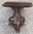 Art Deco Vintage Octagonal End Table Carved Wood With Glass Top For Sale - Image 3 of 6